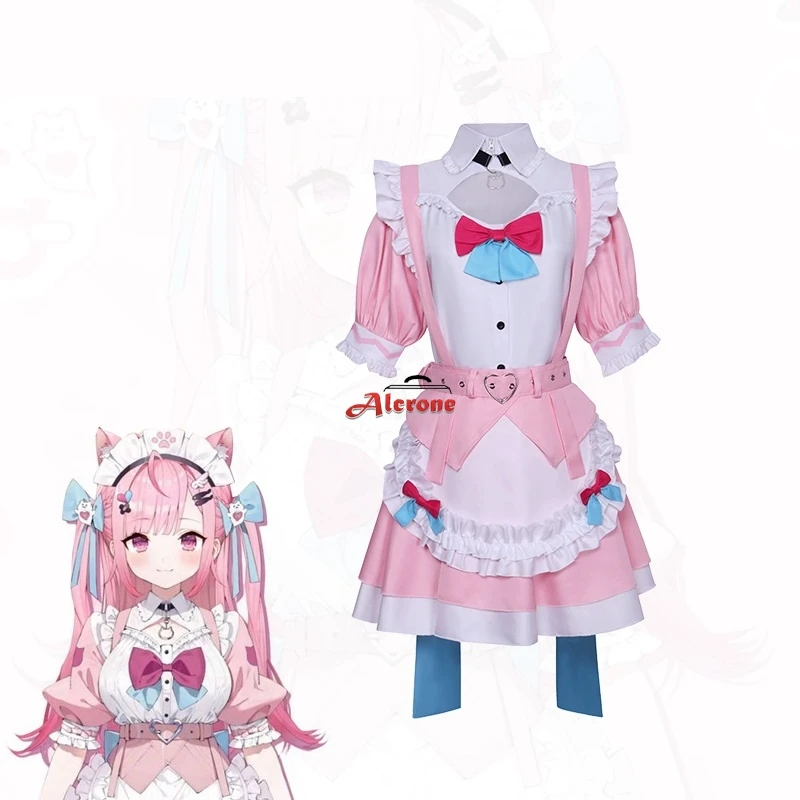 

Halloween YouTuber Sakuna Cosplay Costume Pink Outfits Woman Girls Halloween Carnival Cosplay Sakuna Customized Clothes