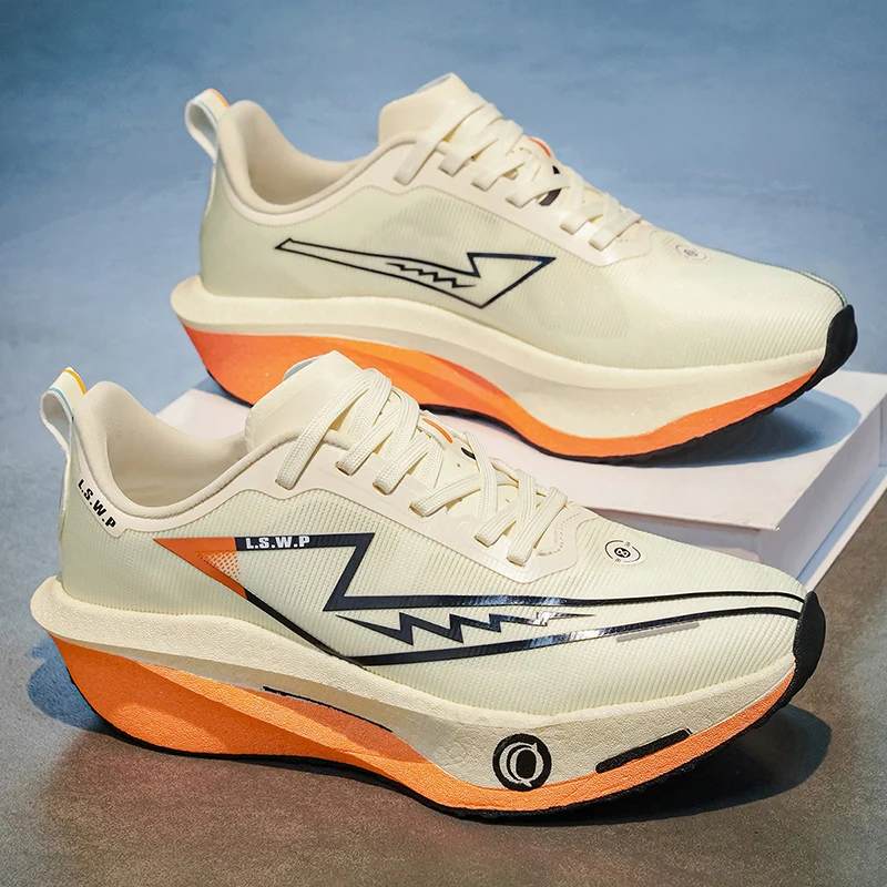 Neutral Running Shoes Featuring an Embedded Carbon Plate; Suitable for Gym Workouts, Outdoor Running, Hiking, Marathons, and Roa