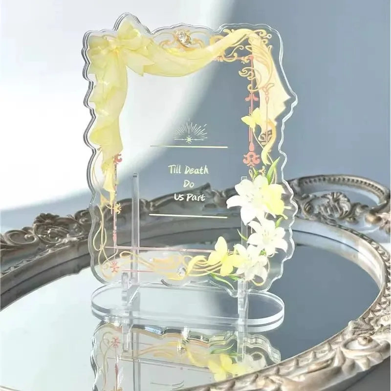Wedding Bow Floral Acrylic Photo Frame