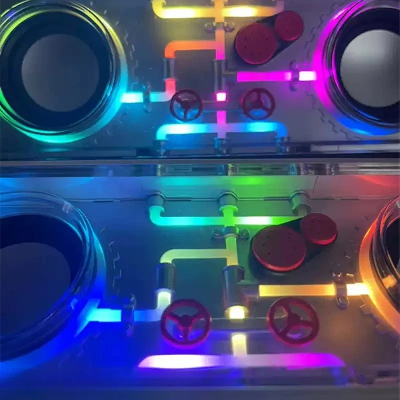 Transparent Mecha Wireless Bluetooth Speaker Dual Speaker Unit Cyberpunk Style Portable Audio Player