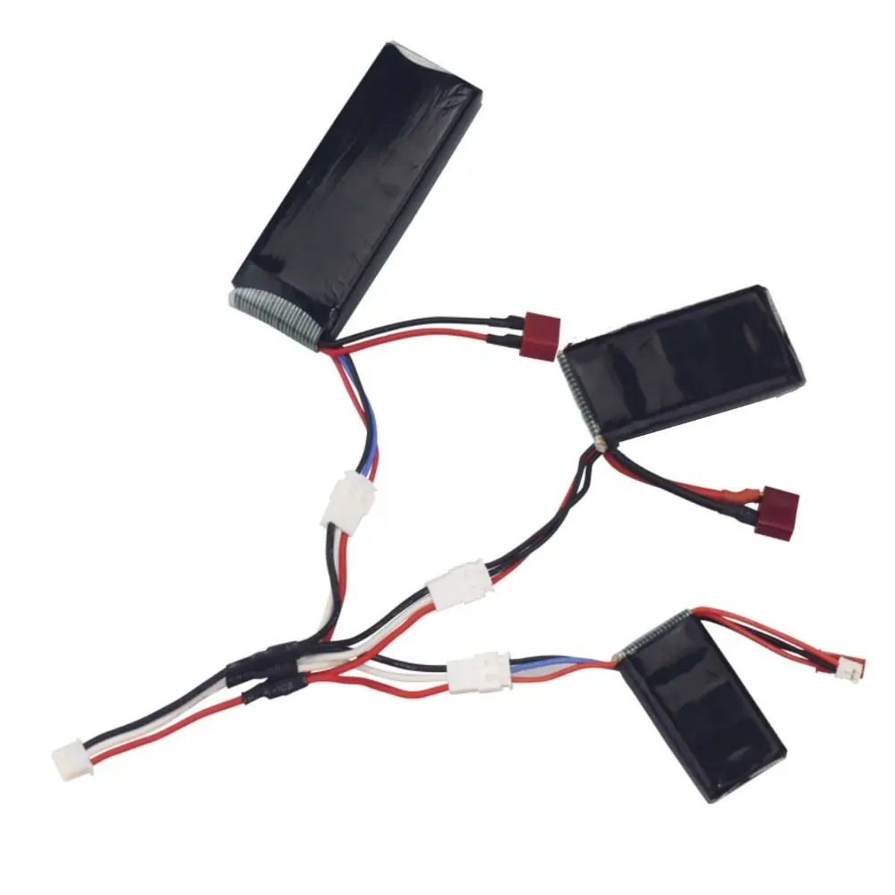 1/5pcs 11.1V 3S XH-4P/7.4V 2S XH-3P Plug Lithium Battery Charger Multistyles Plastic Adapter Cable 1-to-3 Adapter Cable
