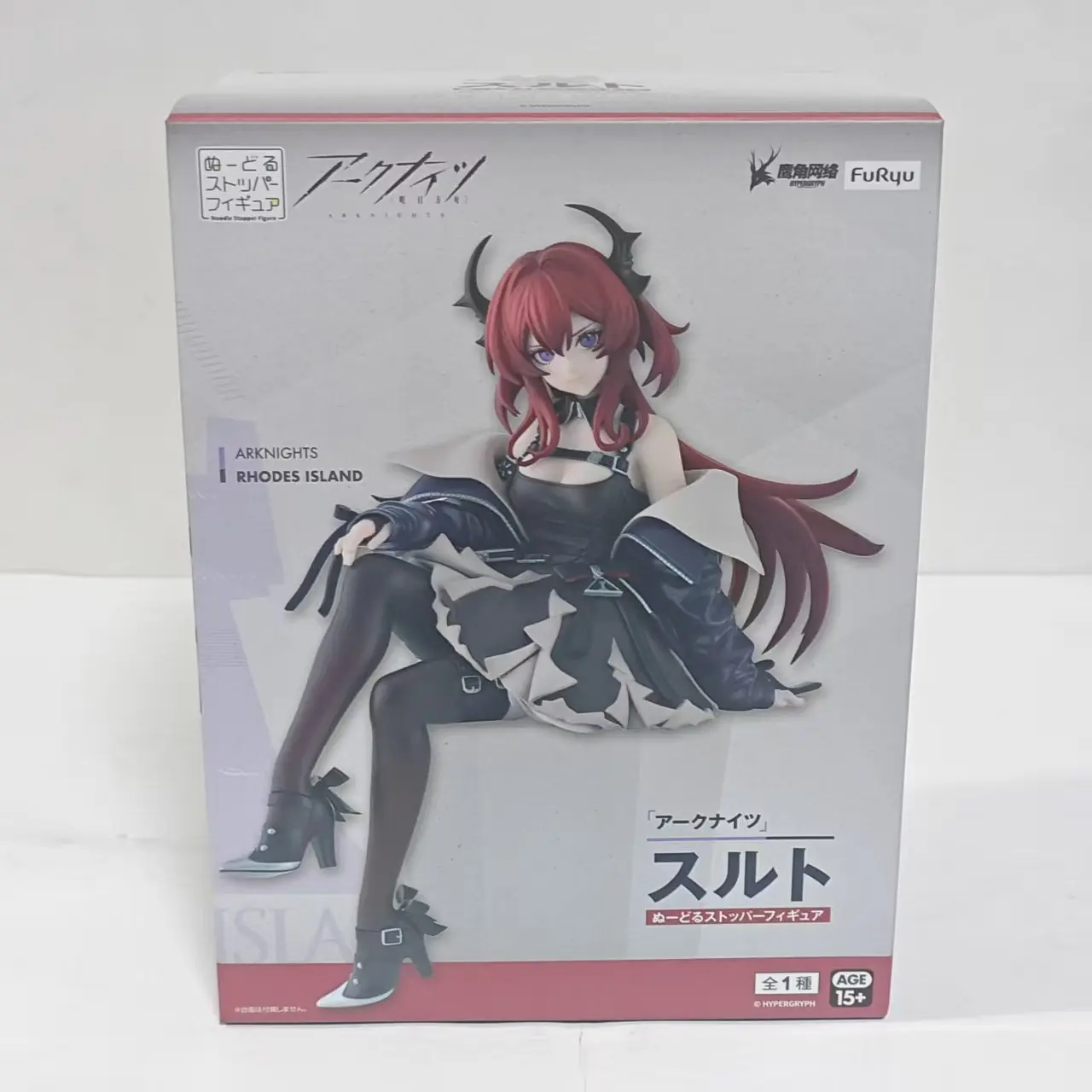 

Original Genuine FuRyu Prepainted Noodle Stopper Figure Arknights Surtr Game Character Anime Figures Action Figure Figurine