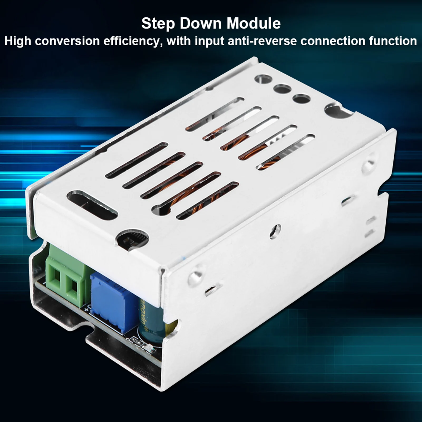 Step Down Module DC DC High Efficiency Adjustable Input 10-90VDC Output 2-60VDC 70x38x31mm