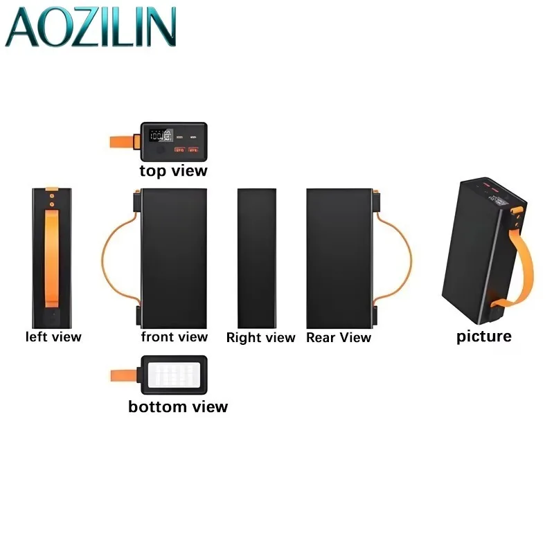 AOZILIN JYWD PD100W Fast Charging Power Bank, 60000mAh With Lanyard, Portable Energy Storage For Camping Outdoor Use