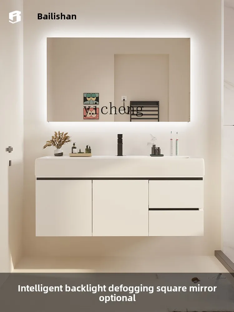 YFY  enlarged bathroom cabinet ceramic integrated basin combination new simple bathroom washbasin wash basin