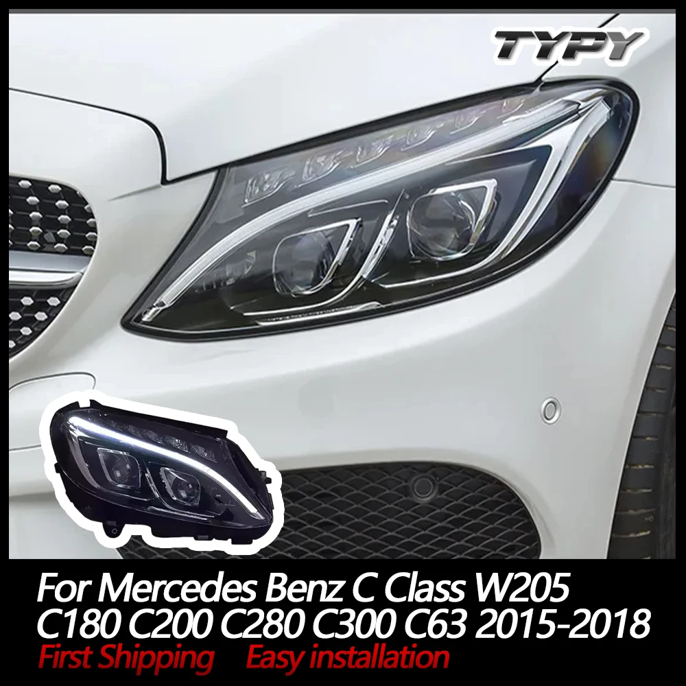 

Автоматическая светодиодная фара, светодиодная фара для Mercedes Benz C Class W205 C180 C200 C280 C300 C63 2015-2018 год