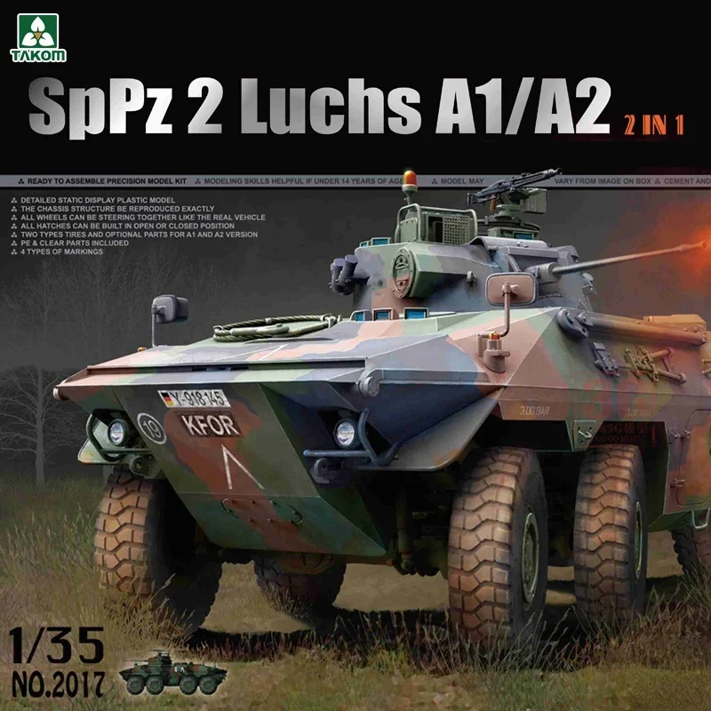 TAKOM تجميعها خزان أطقم منمذجة 2017 ألمانيا SpPz2 luchs A1/A2 مركبة استطلاع مدرعة بعجلات 1/35