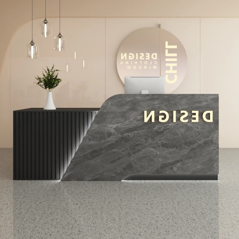 

Beauty Modern Reception Desk Counter Decorations Modern Hair Salon Cashier Reception Desk Counter Office Commercial Furniture
