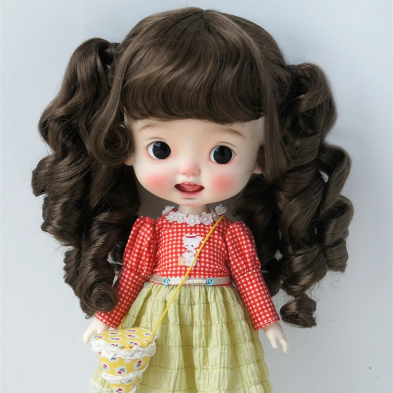 

Jusuns Doll wigs JD308 Lovely wave Ponytail Synthetic Mohair BJD wig 1/6 1/4 1/3 Blythes QBaby Pullip Doll accessories