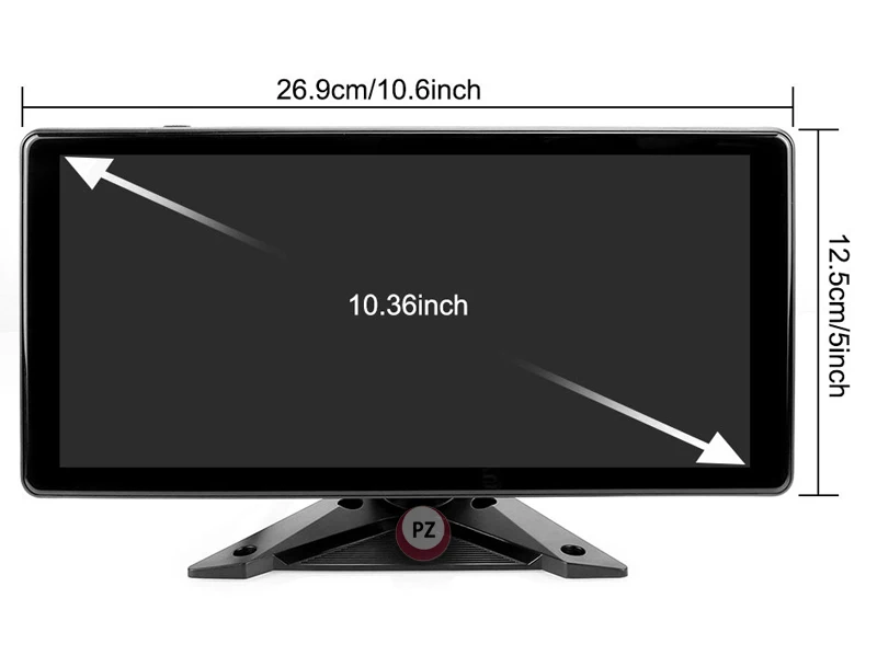 Cruscotto touch IPS universale da 10,36 pollici Kit telecamera di sicurezza Android Sistema Funzione di registrazione DVR Monitor retrovisore per auto 4K
