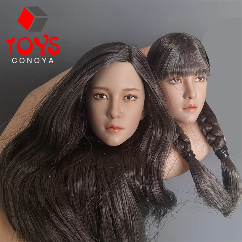 1/6 مقياس الجمال الآسيوي رئيس نحت نحت نموذج صالح 12 ''TBL أنثى الجندي Suntan عمل الشكل الجسم