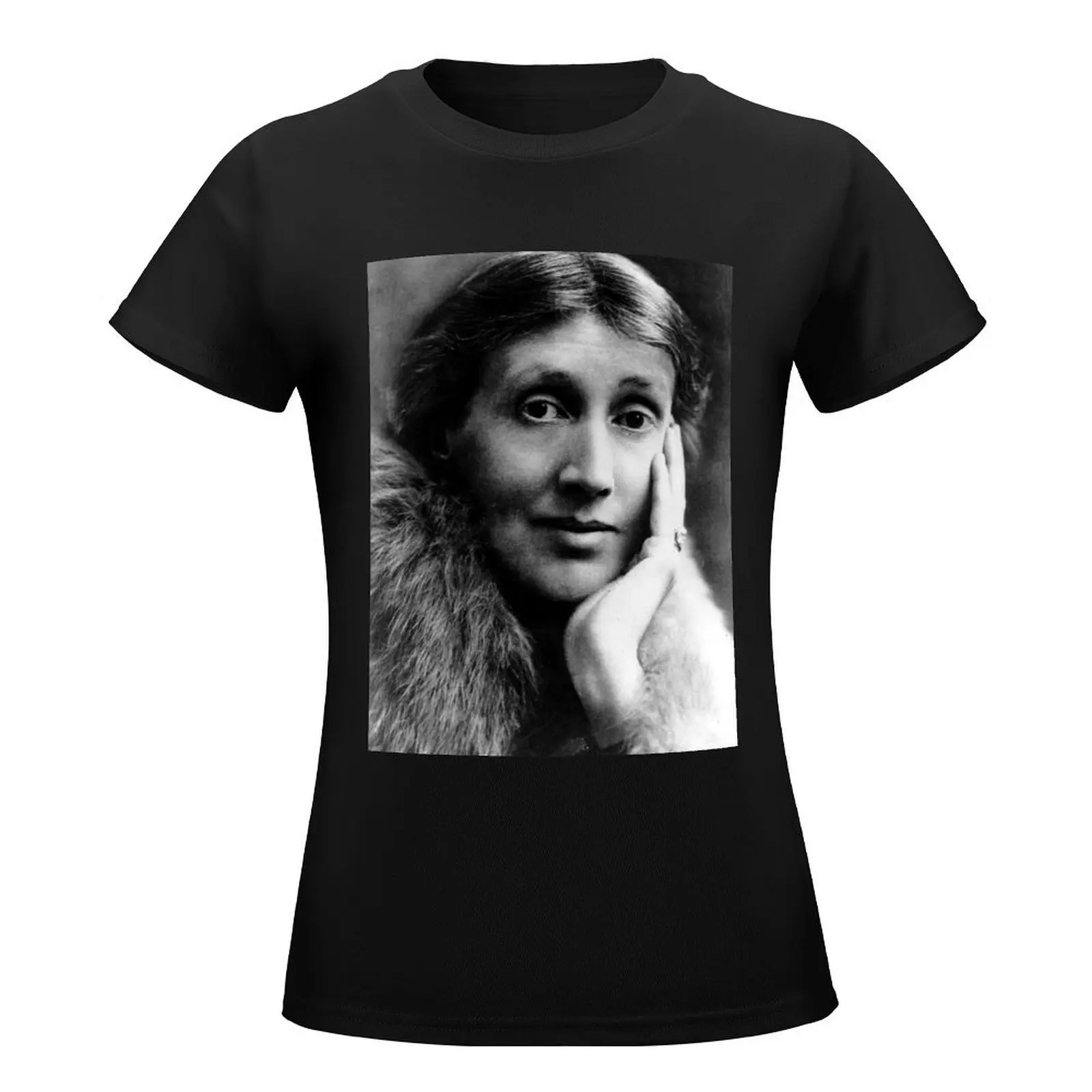 Novelist Virginia Woolf T-Shirt tees Short sleeve tee cat shirts for Women