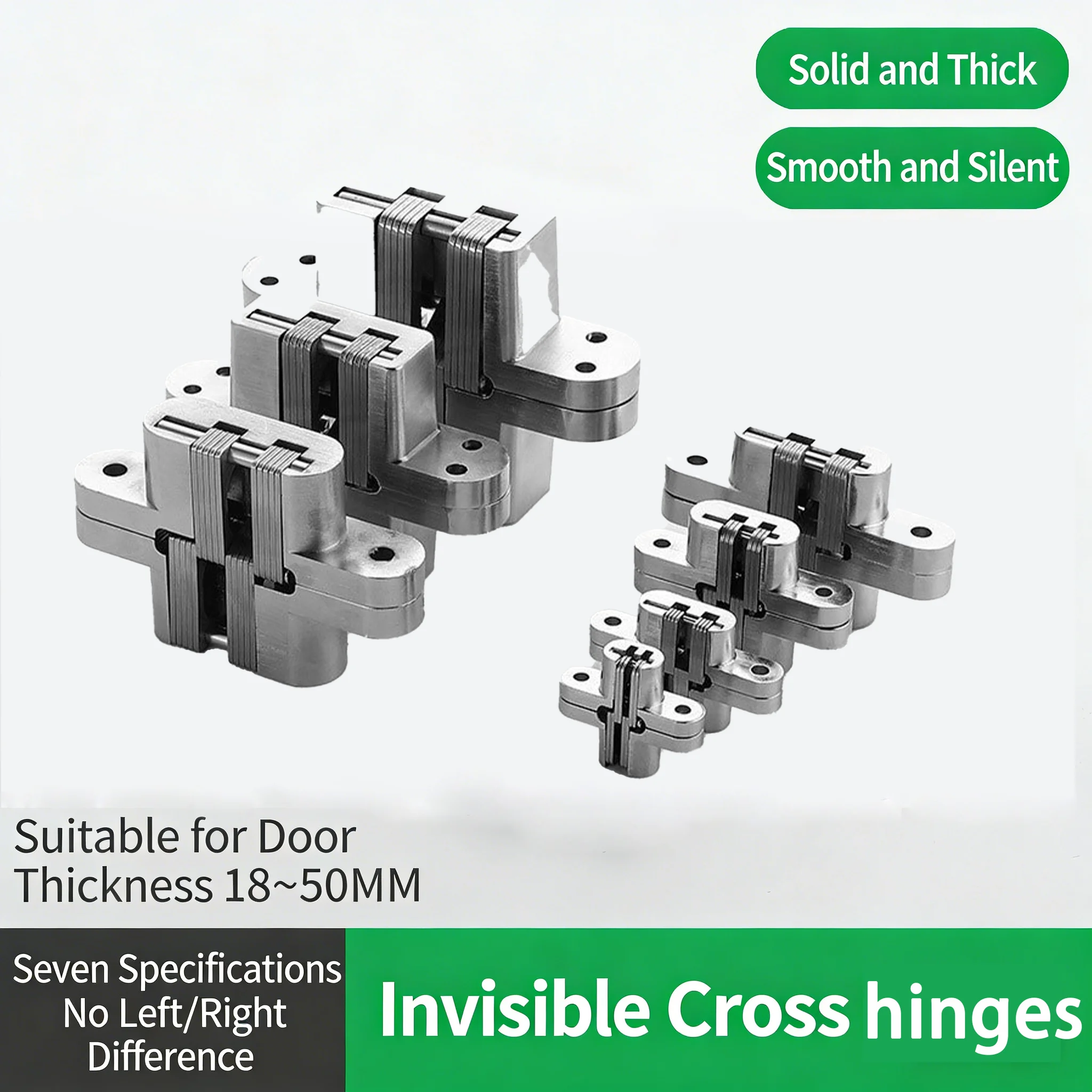 

1 Pcs Stainless Steel Hidden Gate Hinge 180° Invisible Concealed Hinge Heavy Duty Folding Built-in Door Hinge