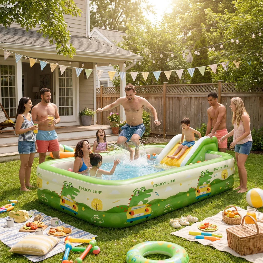 Inflatable Swimming Pool Family 1-8 Persons Large Size Adult Kids Baby Summer Outdoor Indoor Bathtub Water Party Toys Portable