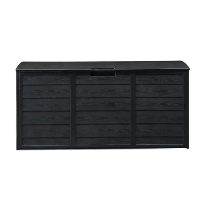 65 Gallon Garden Large Plastic Deck Storage Shed Box Toolbox Miscellaneous Storage Organizer with Yard Wheel Locks