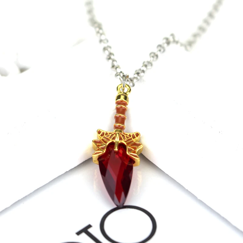 Game Jewelry Dota 2 Necklace Aghanim's Scepter Necklace Blue Red Green Scepter stone Pendant For Dota 3 Color Fans Gifts images - 6