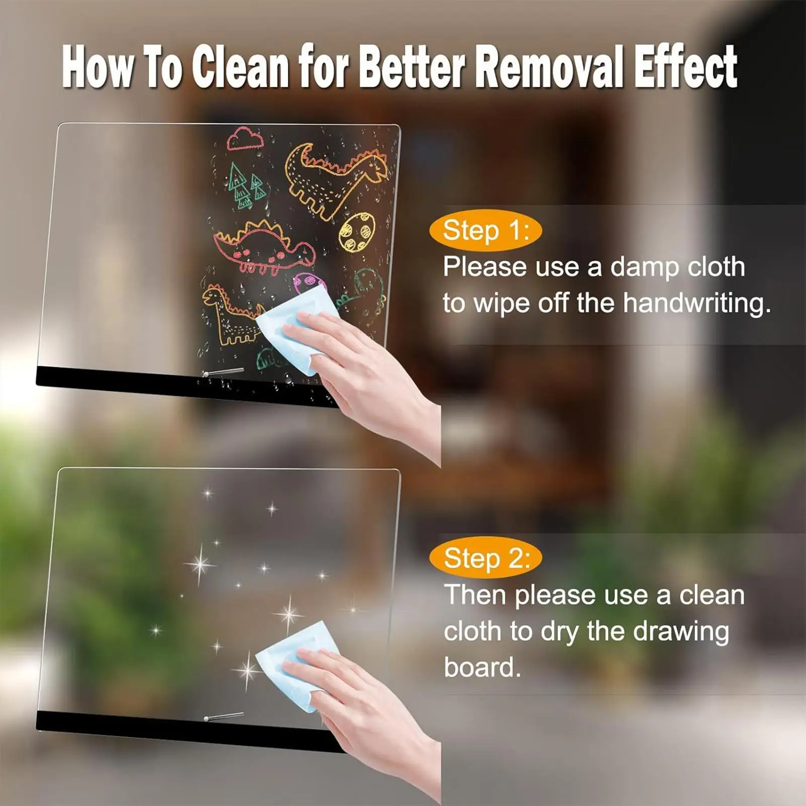 Led Drawing Board For Kids 7 Colors Touch Control Dry Erase Writing Supplies Led Light Board For Kids Night Light Home Offices