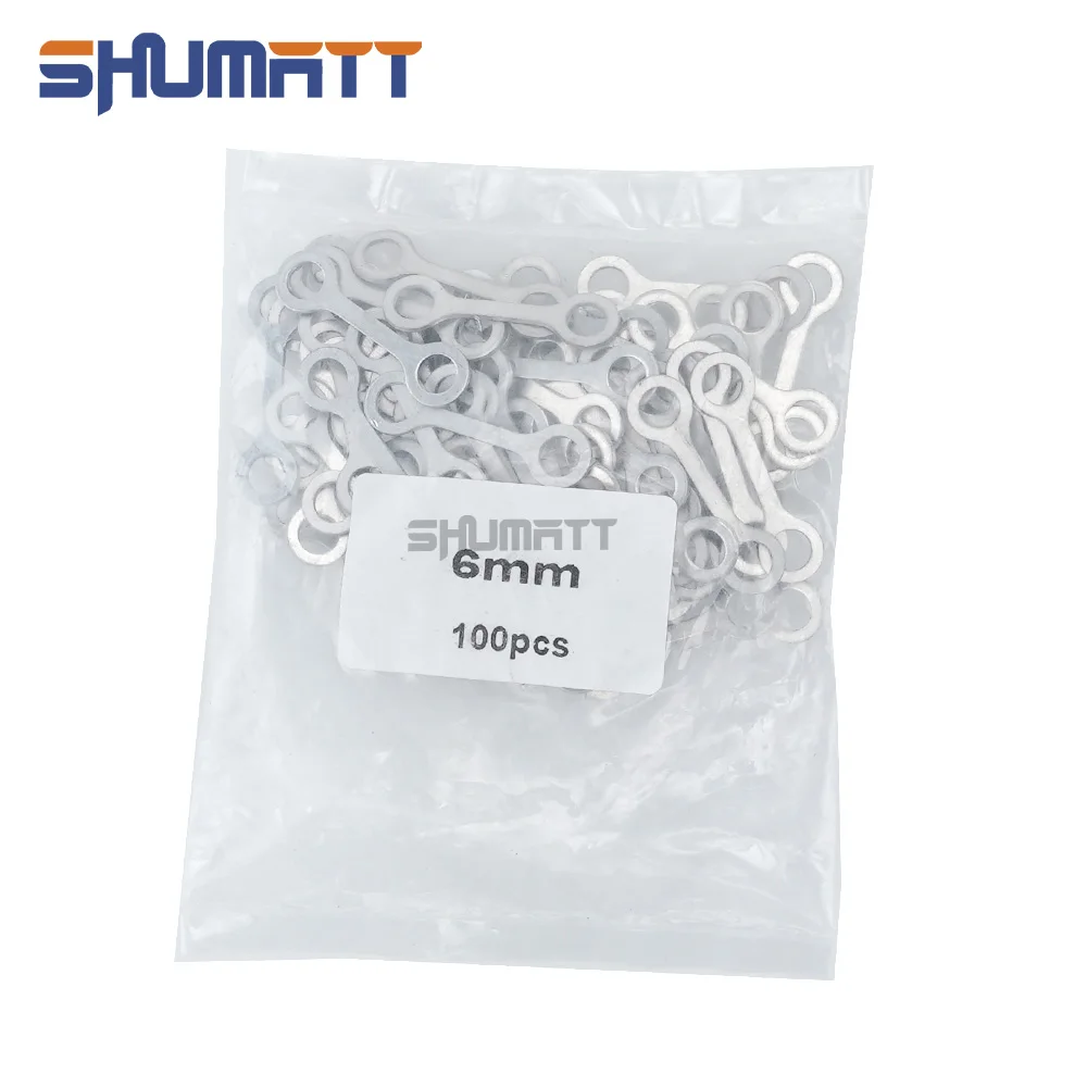 100PCS China Made New High Quality 094292-0060 Fuel Injector Dual-Port Leak-Off Pipe Gasket Aluminum 6mm Inner Diameter