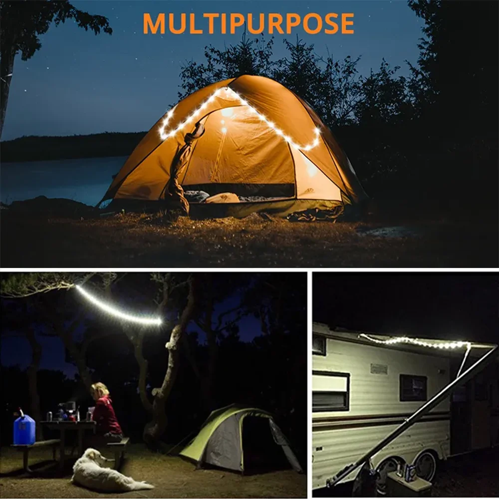 USB DC5V Flexible 1.5M Portable Outdoor Led Hiking Lantern Strip String Tent Camping Rope Light For Camping Hiking