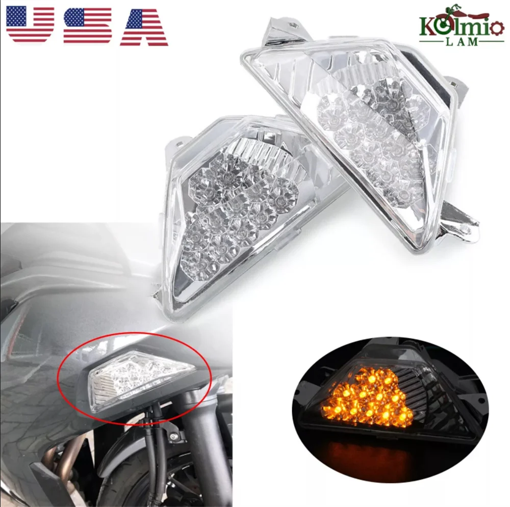 

Front Turn Indicator Signal Brake Light Fit For Kawasaki Ninja 250 300 400 650 1000 SX ZX1000 ZX636 ZX-6R ZX-25R ER6F Z1000SX