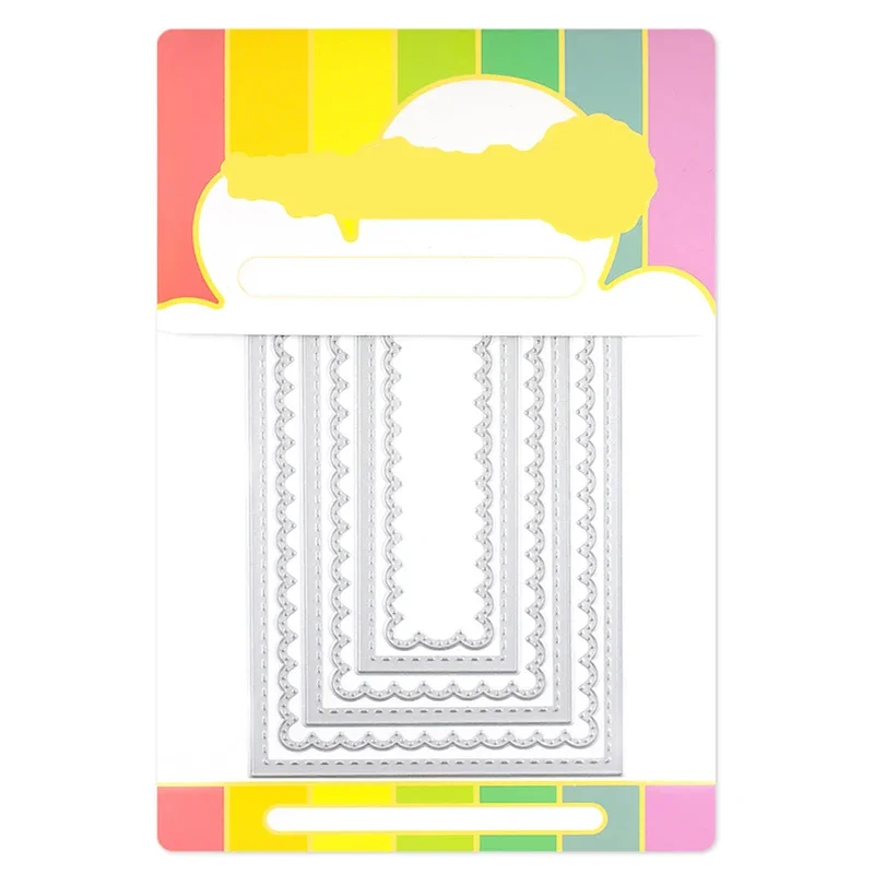 Новинка 2024 январь, миниатюрная тонкая кружевная многослойная рамка, металлические пресс-формы и Скрапбукинг для творчества, изготовления поздравительных открыток, без прозрачных штампов