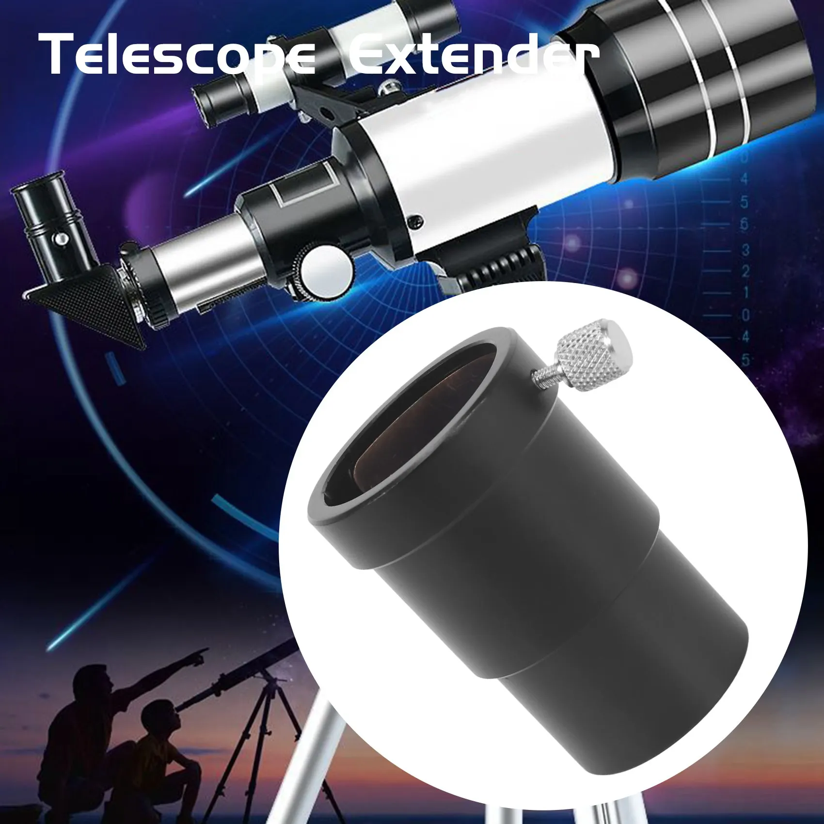 【Meters】 1.25 inch Extension Tube for Astronomy Telescope Monocular Eyepiece with Brass Compression Ring