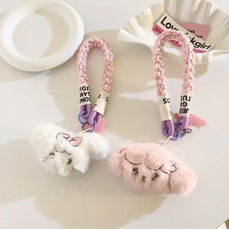 Hellokitty Plush White Mobile Phone Lanyard Cute Detachable Wrist Rope Bag Hanging Jewelry