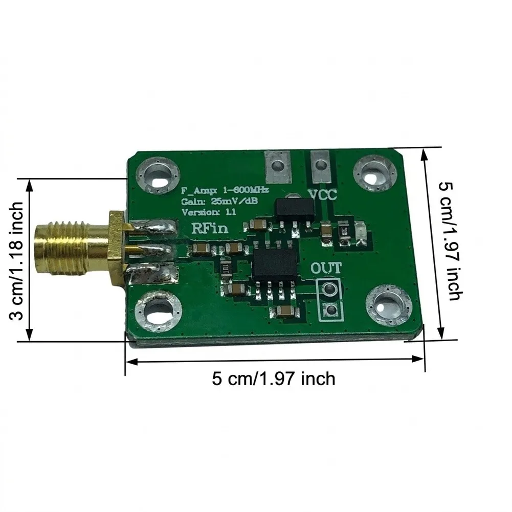 AD8307 RF P'ower Detector 1MHz-600MHz Logarithmic Signal Strength Tester For Radio For Frequency Measurement And Electronic Proj