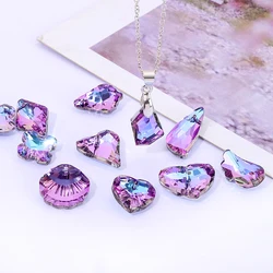 DIY 주얼리 제작용 펜던트 비즈, 다양한 모양의 반짝이는 크리스탈 유리, 매력적인 비즈 쥬얼리 스톤, 귀걸이 쥬얼리 액세서리