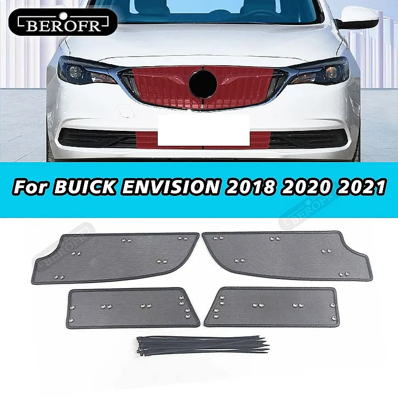 For BUICK ENVISION 2018-2021 car insect screening mesh front grille net styling Racing Grills exterior parts decoration