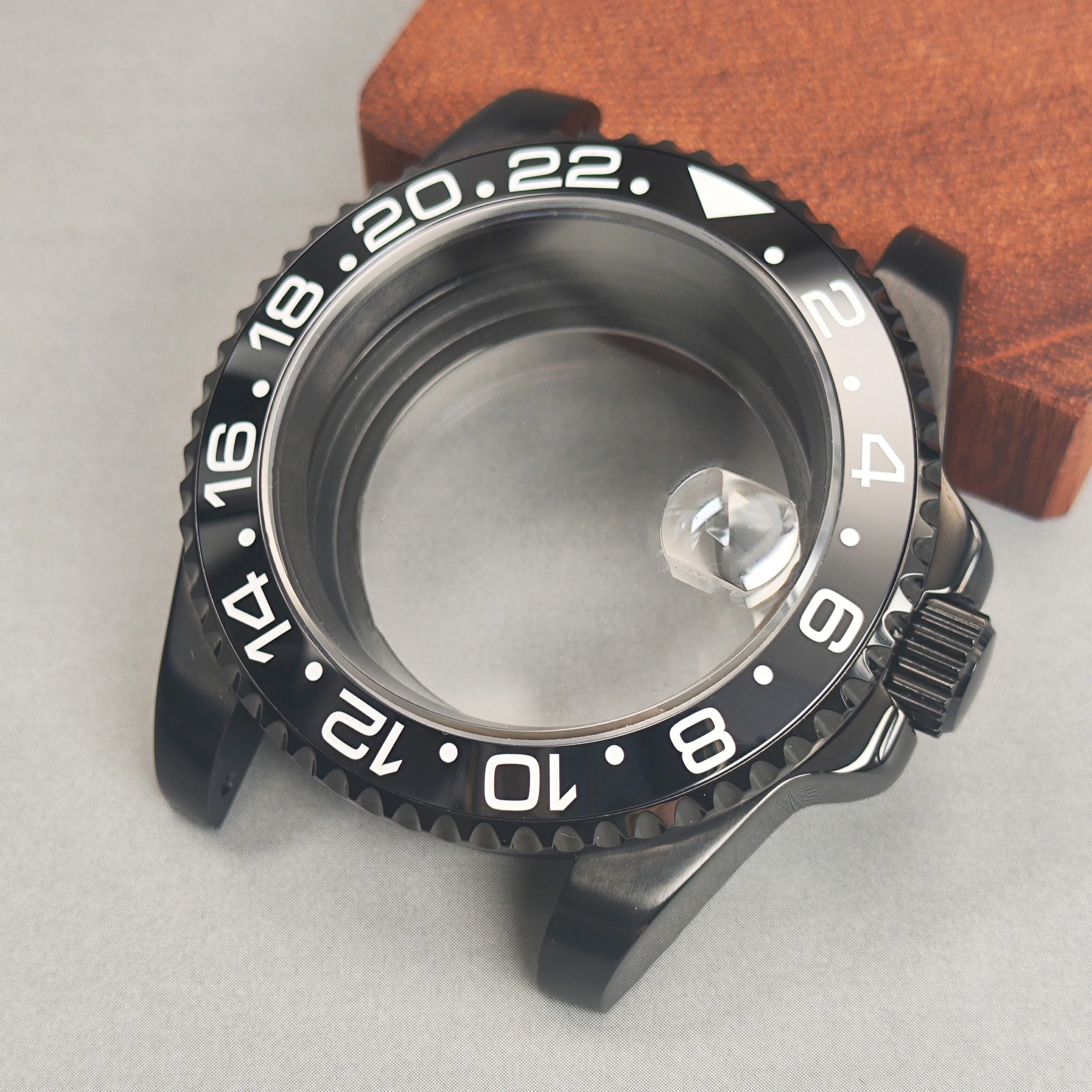 NH35 40 mm Uhrengehäuse mit Saphirglas, 120 Klicks SUB/GMT, passend für NH35 NH36 Uhrwerk, wasserdichtes Gehäuse, passend für 28,5 mm Zifferblatt-Zubehör