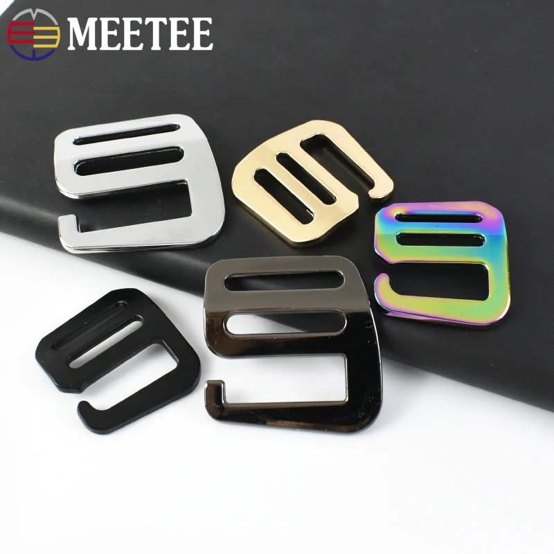 

10Pc Meetee 19-38mm Metal G Tri-Glide Slider Clasp Bag Strap Connect Hook Buckle Handbag Adjust Clip Clasps Hardware Accessories
