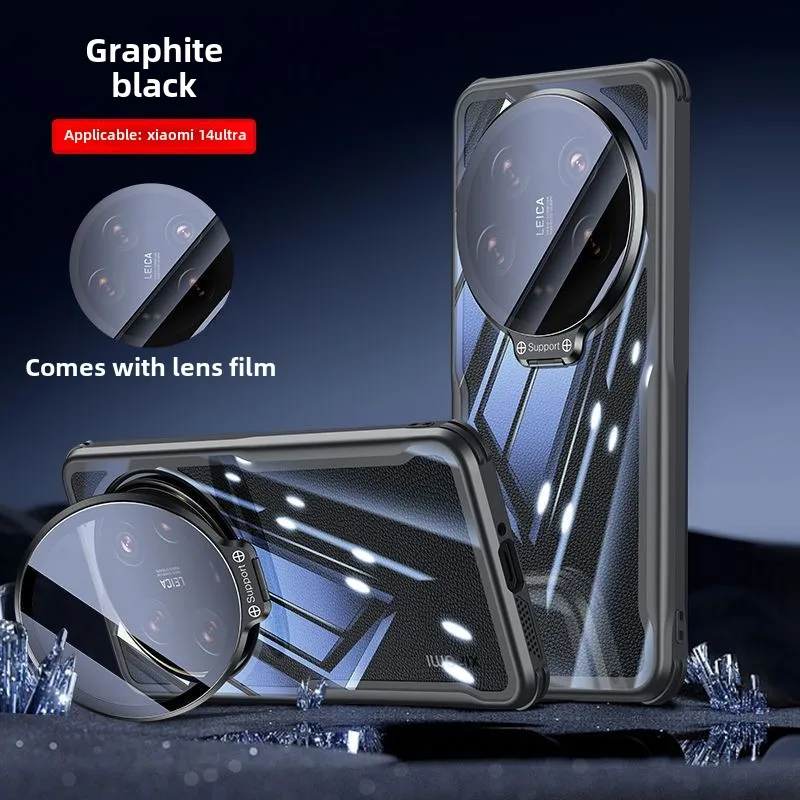 

Luxury Transparent Acrylic Case for Xiaomi 15 Ultra Shockproof Bumper Funda with Built-in Lens Holder Cover