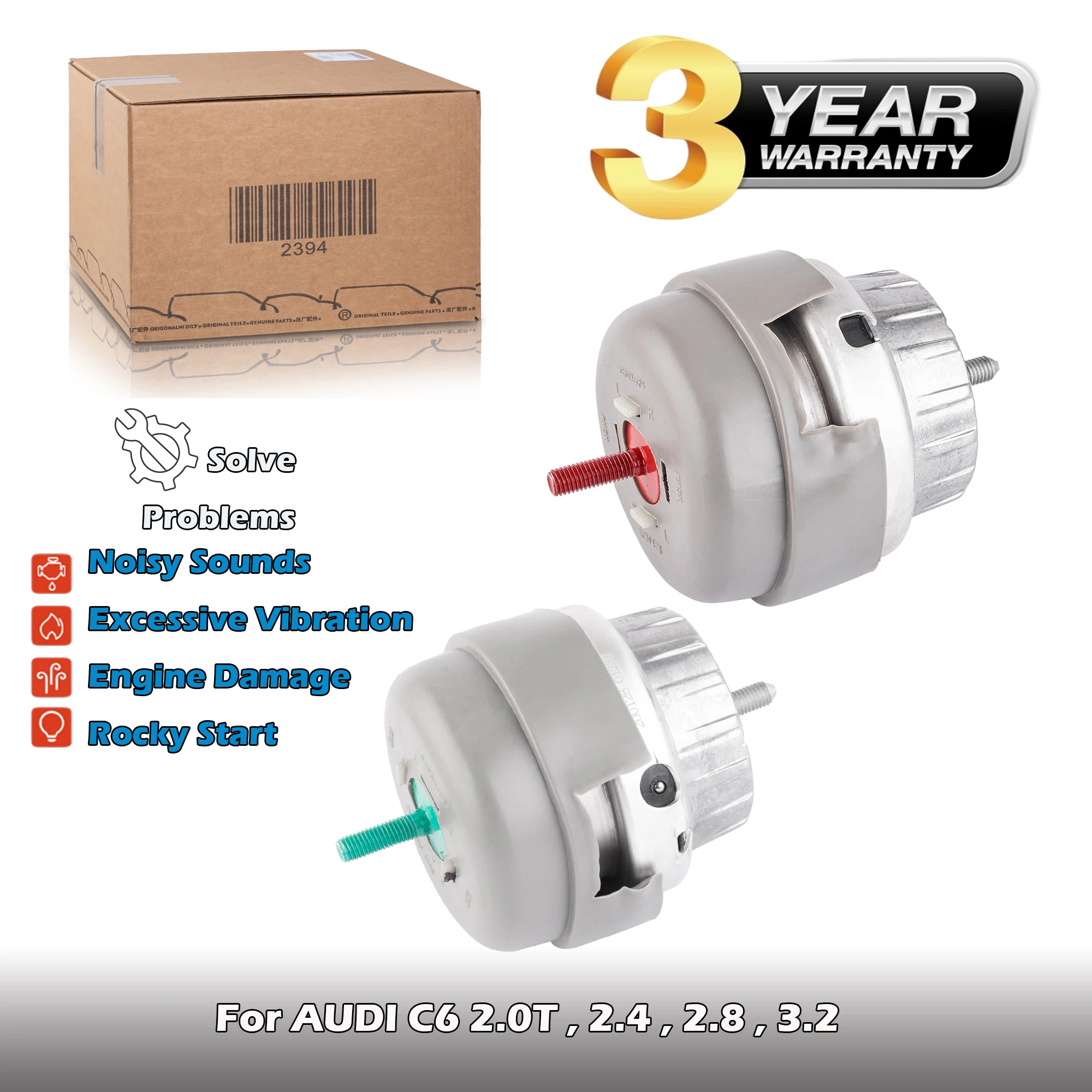 

4F0199379BG,4F0199379AQ,4F0199379BF,4F0199382BH,4F0199382AQ OEM Left and Right Engine Mounts For AUDI A6 C62.0T,2.4,2.8,3.2