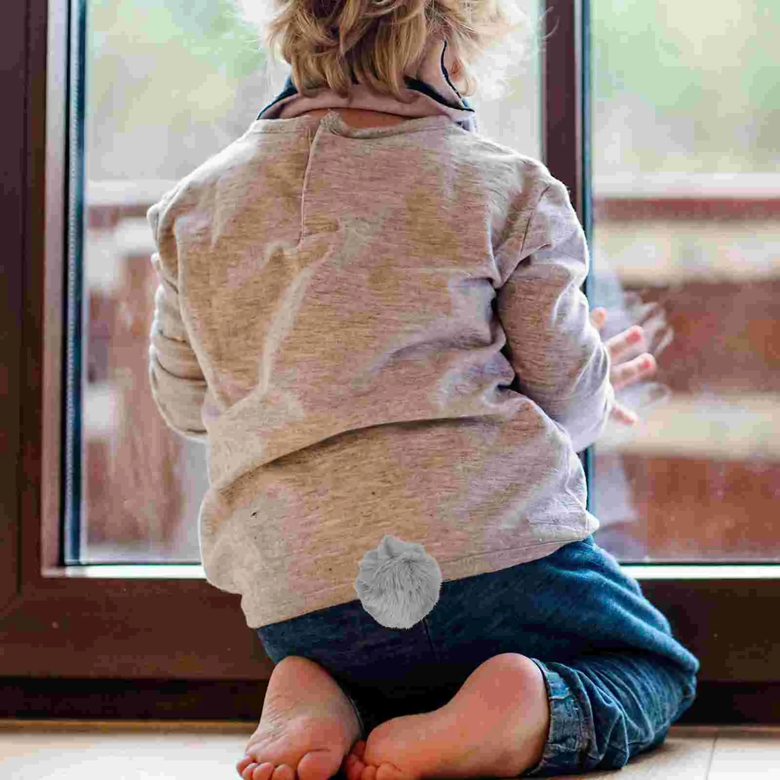 2 Stuks Konijnenstaart Voor Kostuum Konijn Pluche Bal Accessoire Staarten Miss Witte Gothic Kleding