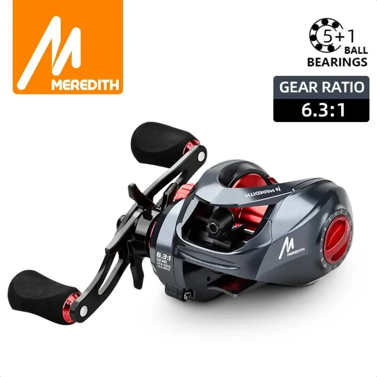 

Fishing Reel CR Series 8kg Max Drag Professional 6.3 1 Gear Ratio Carp Baitcasting Wheel Carp Fshing Casting Reel