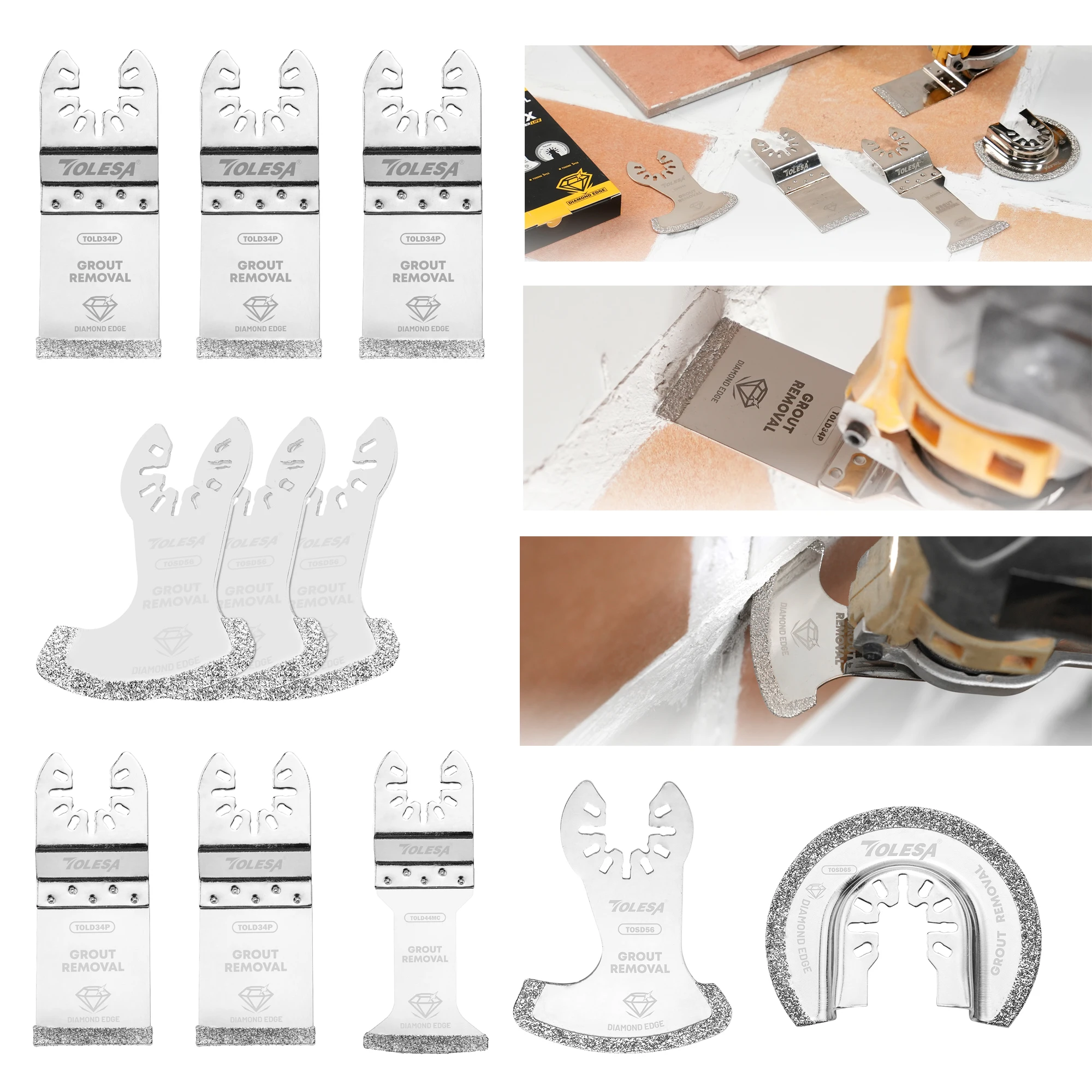 Grout Saw Removal - TOLESA Oscillating Saw Blade Multi-tool Oscillating