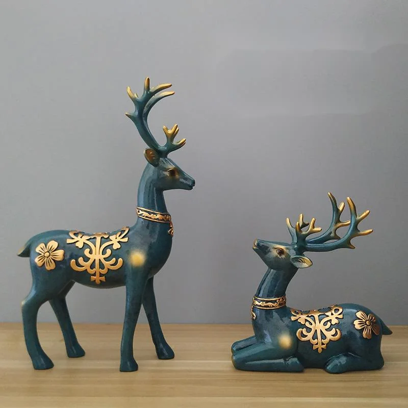 Sika Deer Decoration Northern European Home Decoration Living Room Gift Wine Cabinet Creative TV Cabinet Couple Elk