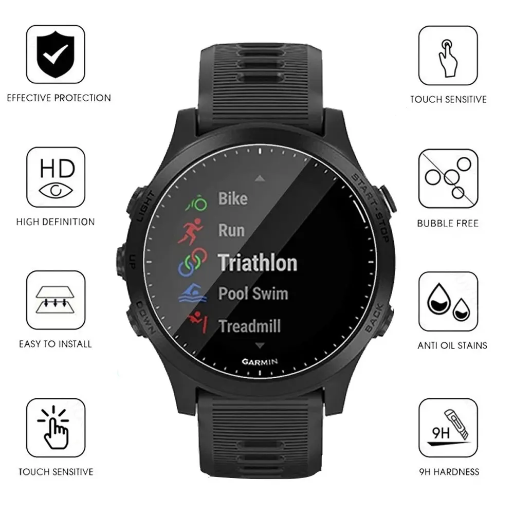 ケース + 強化ガラスフィルムガーミンフォアランナー 255 255S TPU スクリーンプロテクターバンパー保護カバーガーミンフォアランナー 955