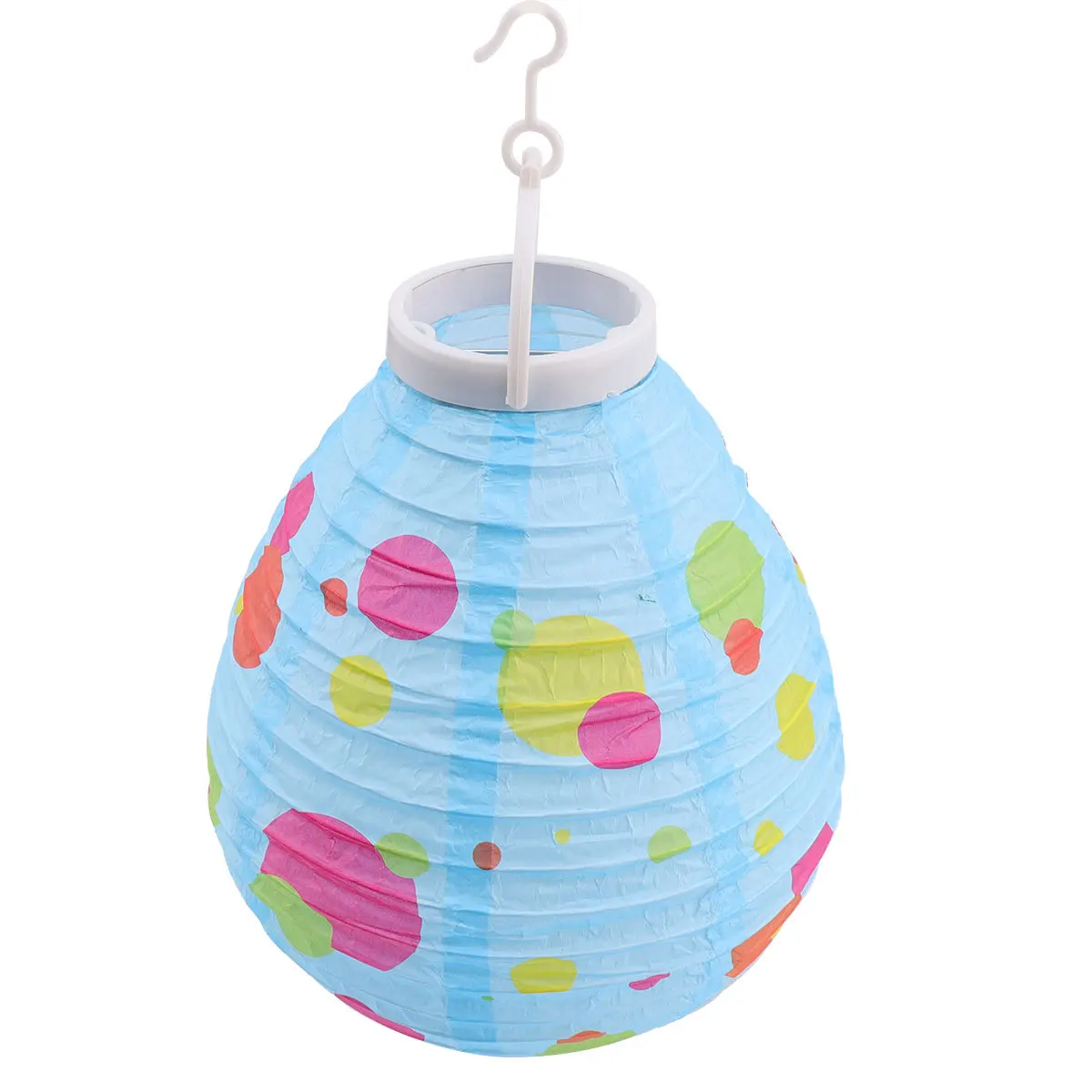 

Oval Blue LED Paper Lantern Creative Hanging Decorative Lantern for Home Party Spring Festival Wedding Birthday
