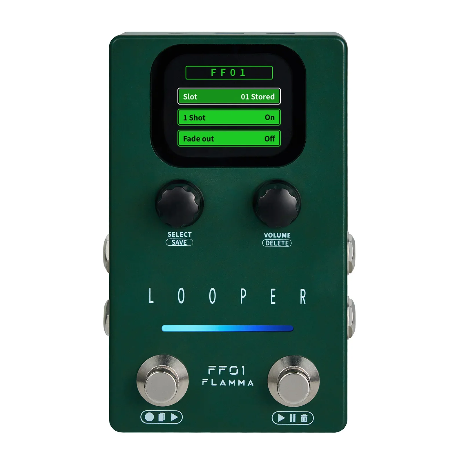 Гитарная педаль Flamma Looper Ff01 Педаль Looper с 40 слотами, время циклирования 160 минут, стерео гитарные педали с экраном для живой