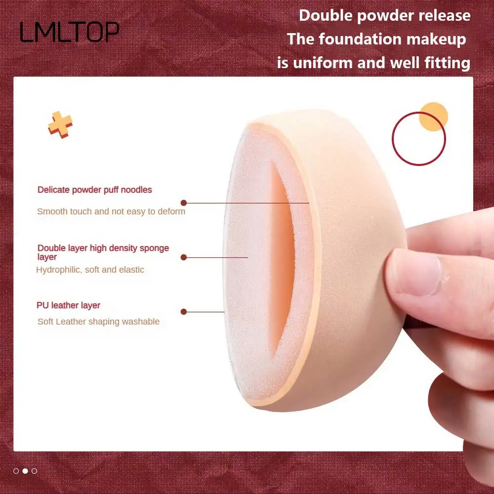 항균 및 세척 가능한 레드 마시멜로 퍼프, 건강 및 미용, 에어 쿠션 퍼프, 균일한 메이크업, 1 세트 파우더 퍼프