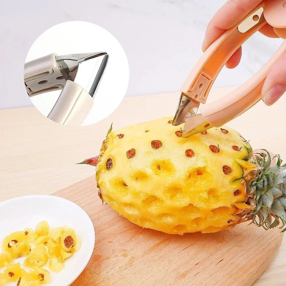 Multi-functional Pineapple Corer Pliers Portable Stainless Steel Strawberry Seed Remover Durable Easy to Use Stem Remover Clip view 2