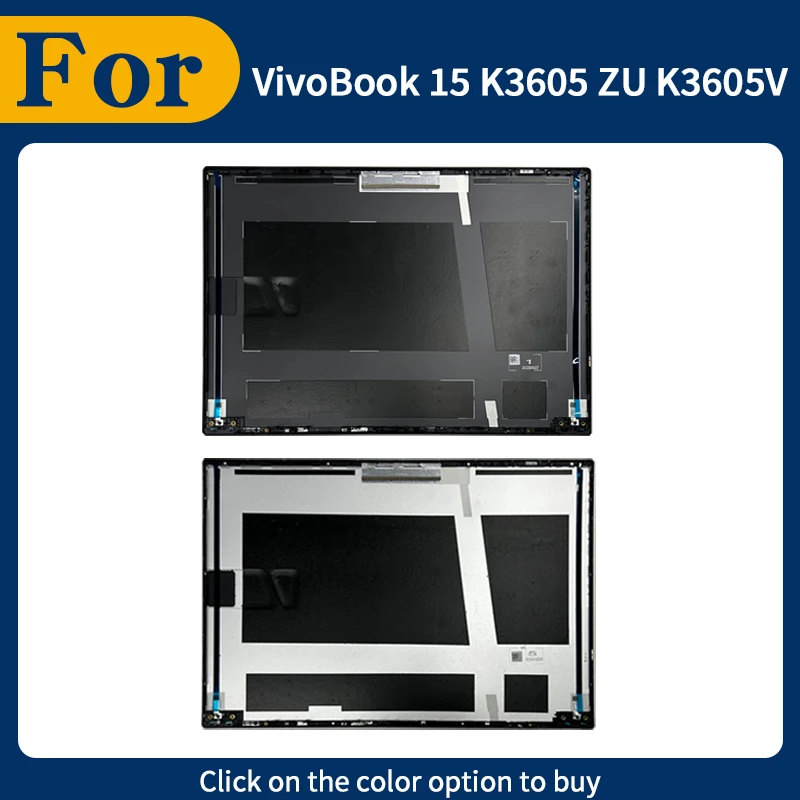New Laptop Cover For VivoBook 15 K3605 ZU K3605V Laptop LCD Screen Back Cover Hinges Rear Lid Top Case Metal Non Touch
