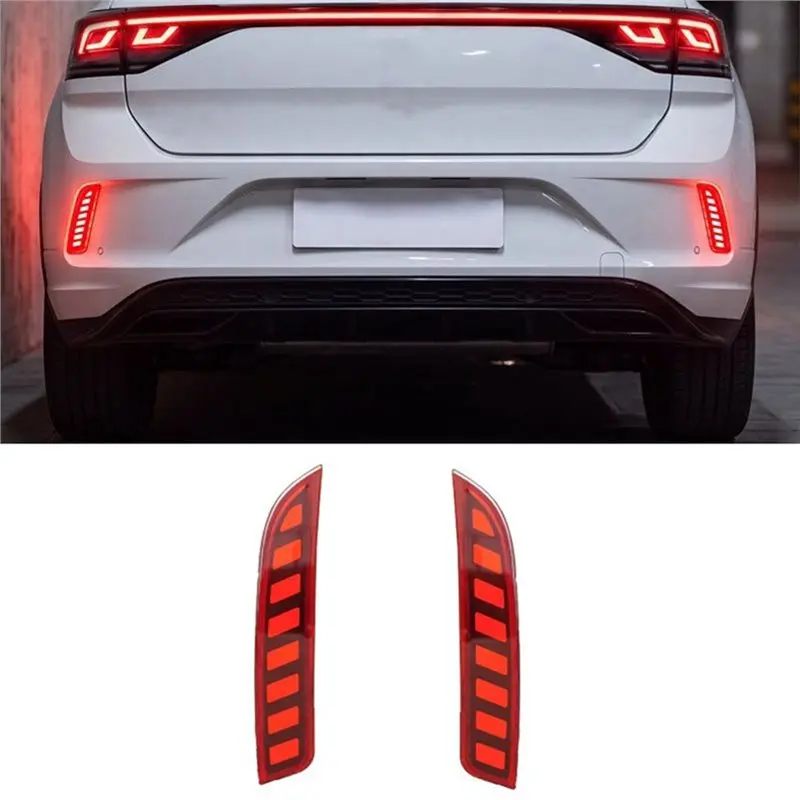 ABTD-LED Rear Brake Light Stop Lamp Turn Signal Light For Volkswagen T-ROC 2022-2026 Rear Bumper Reflector Accessory Parts