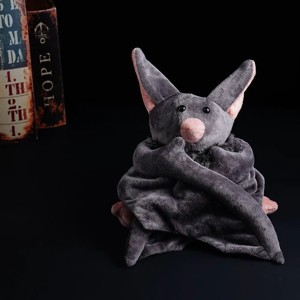 

Прекрасная серая плюшевая кукла-летучая мышь, плюшевая подушка для мальчиков и девочек, украшение на Рождество, Хэллоуин, праздничные подарки