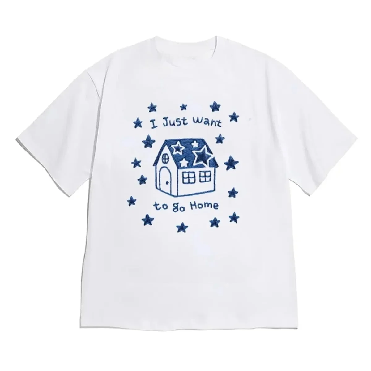 Simple Sketch Puppy Korean Hangul Letter Print Shirt Women Men Short Sleeve Kawaii Aesthetic Clothes with Many Korean Reviews