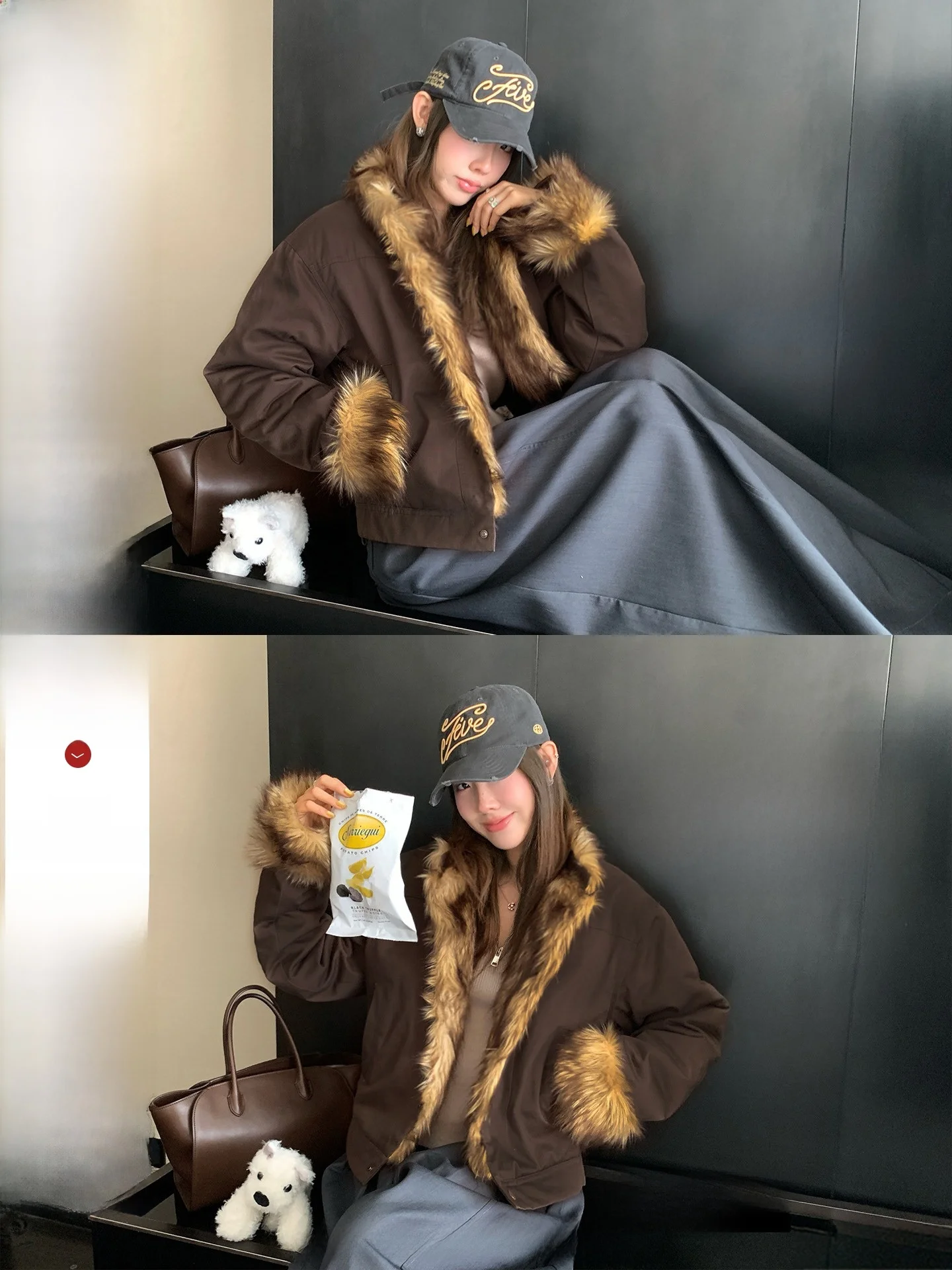 

Ranwear Berlin Conicles Winter Jaet 90 White Du пуховый меховой воротник четырехслойное стеганое пальто с петлями теплые свободные рукава...