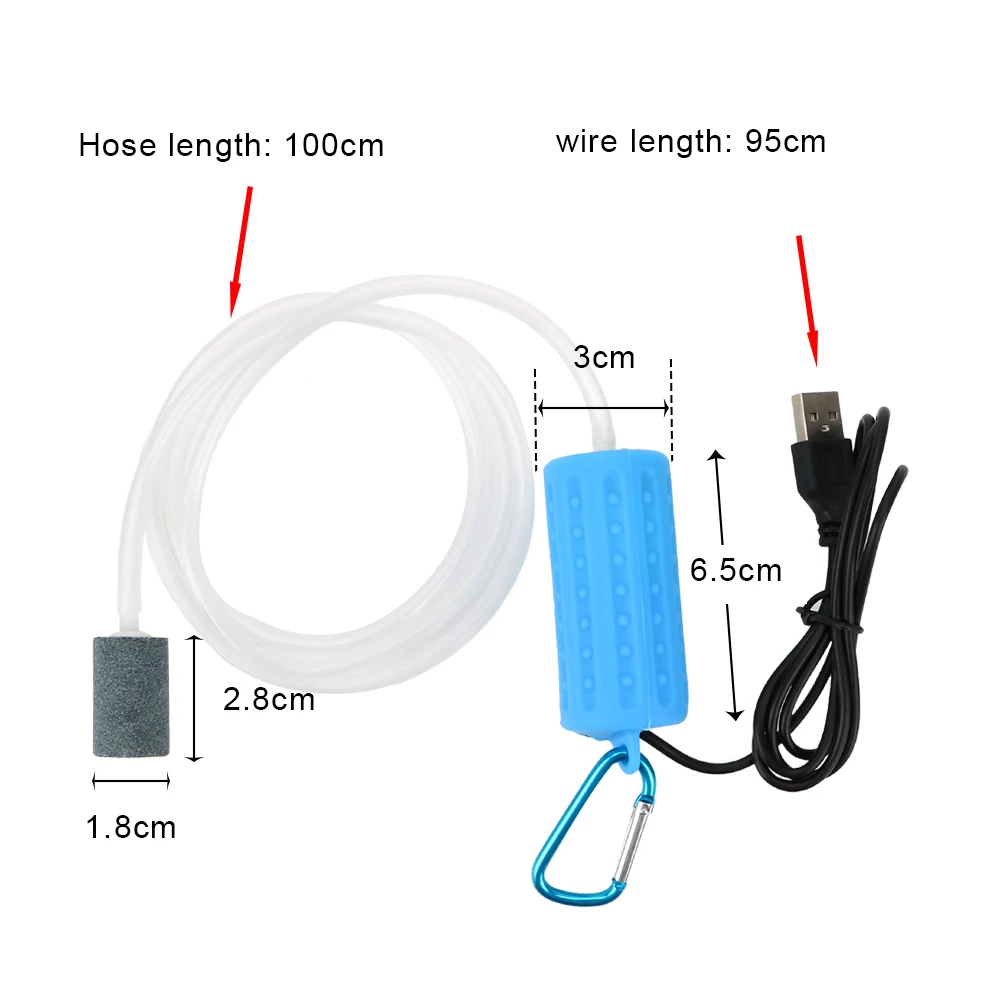 Akwarium Akwarium Tlen Pompa Powietrza Akwarium Terrarium Filtr Wyciszenie Energooszczędne Materiały Akcesoria Akwariowe Mini USB — zdjęcie 3