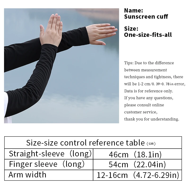 Anti-sunburn Loose sleeve For Men And Women Driving Cycling Ice-cold Long sleeves for arm Finger Sleeve Thin Breathable